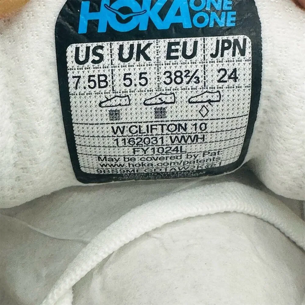 HOKA Clifton 10 White/White | Women’s Size 7.5 B | NWD Store Display